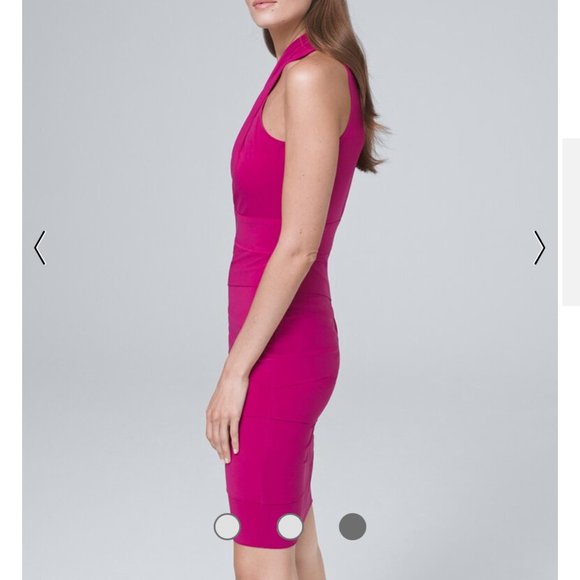 White House Black Market Instantly Slimming Twist-Neck Sheath Dress - Picture 3 of 7